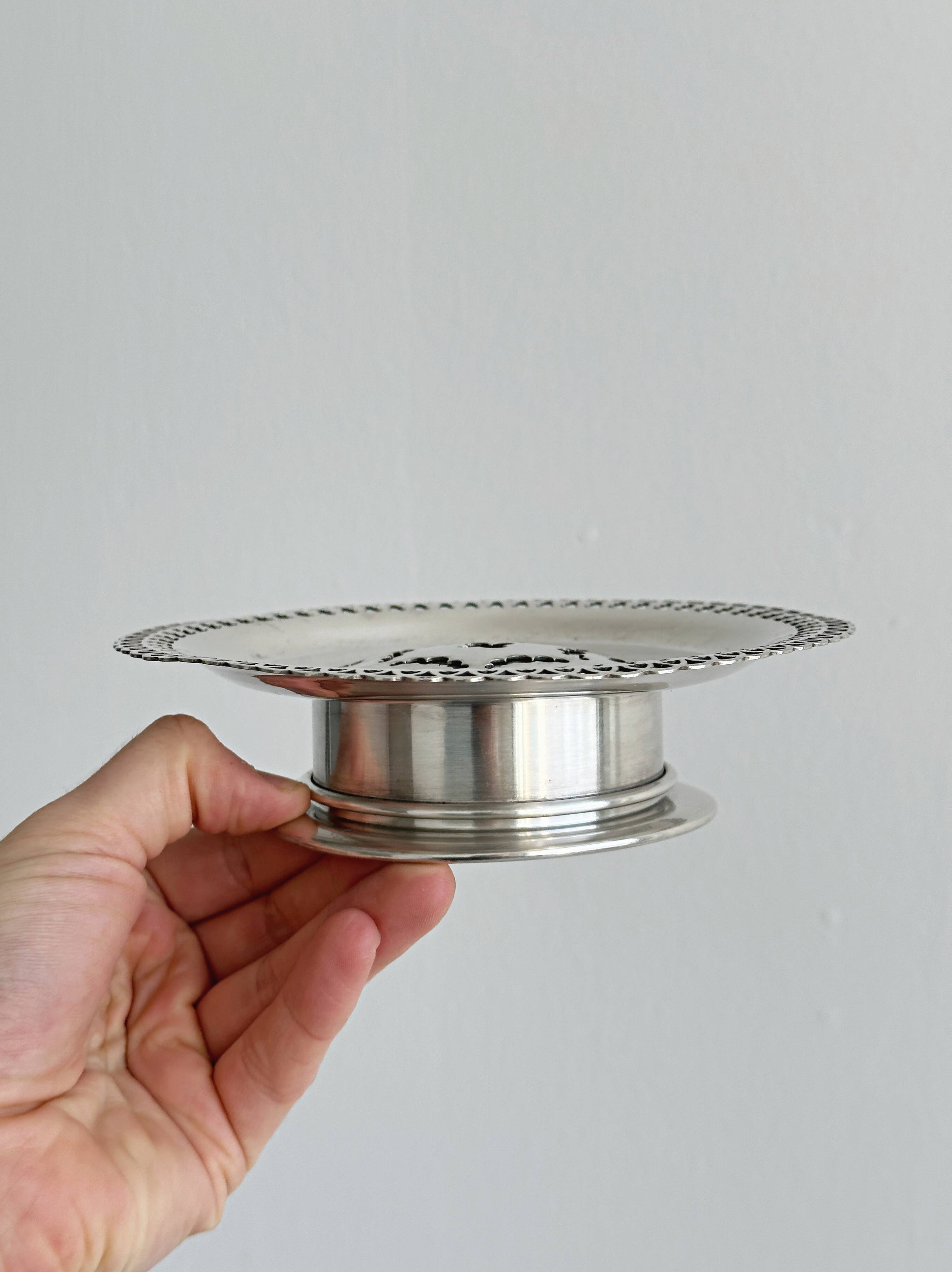 Metal butter dish