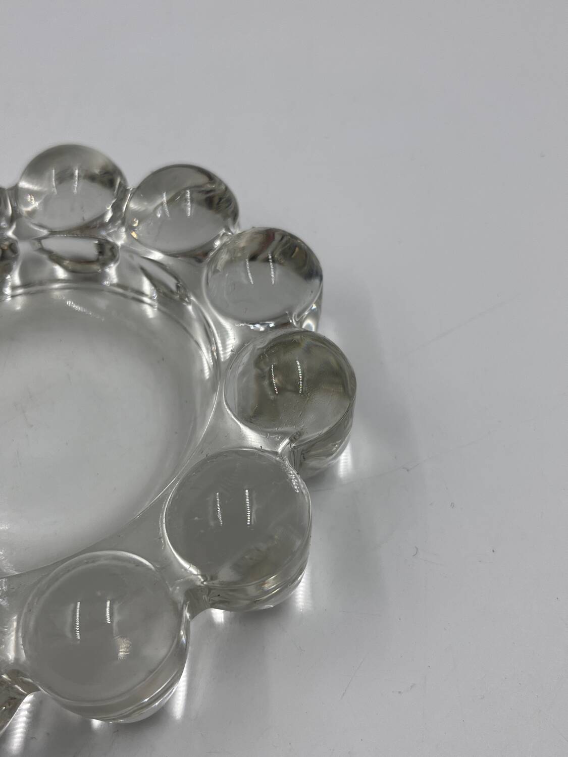 Glass candle holder duo