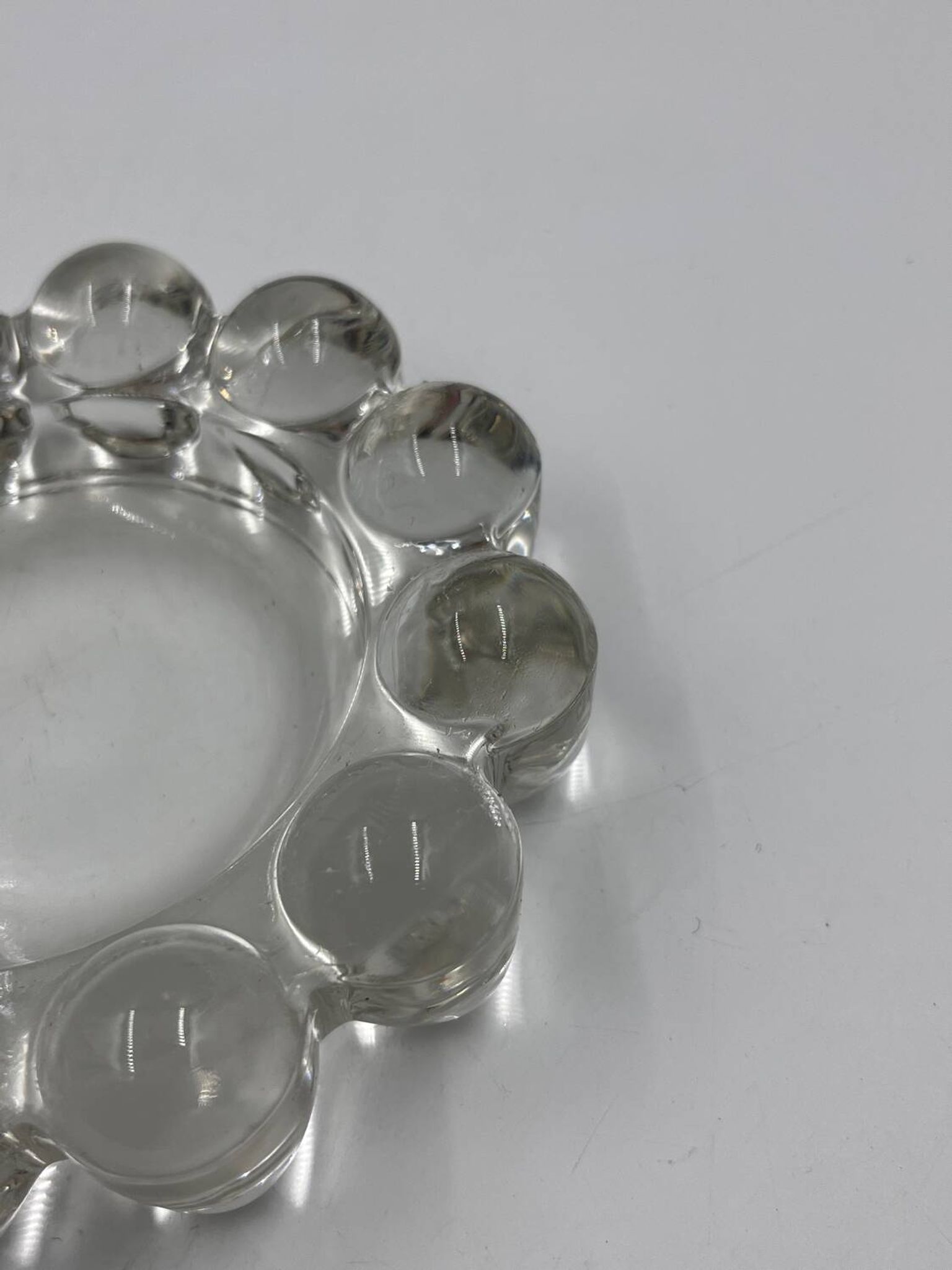 Duo de bougeoirs en verre