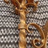 Pair of wrought iron torches