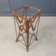 Table d'appoint en similicuir et fer dans le style de Jacques Adnet