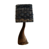 Raw vintage wood lamp
