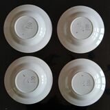 Set of 11 Flat Plates and 8 Deep Plates in Céranord St Amand Earthenware