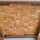 Table basse vintage en marqueterie 1960