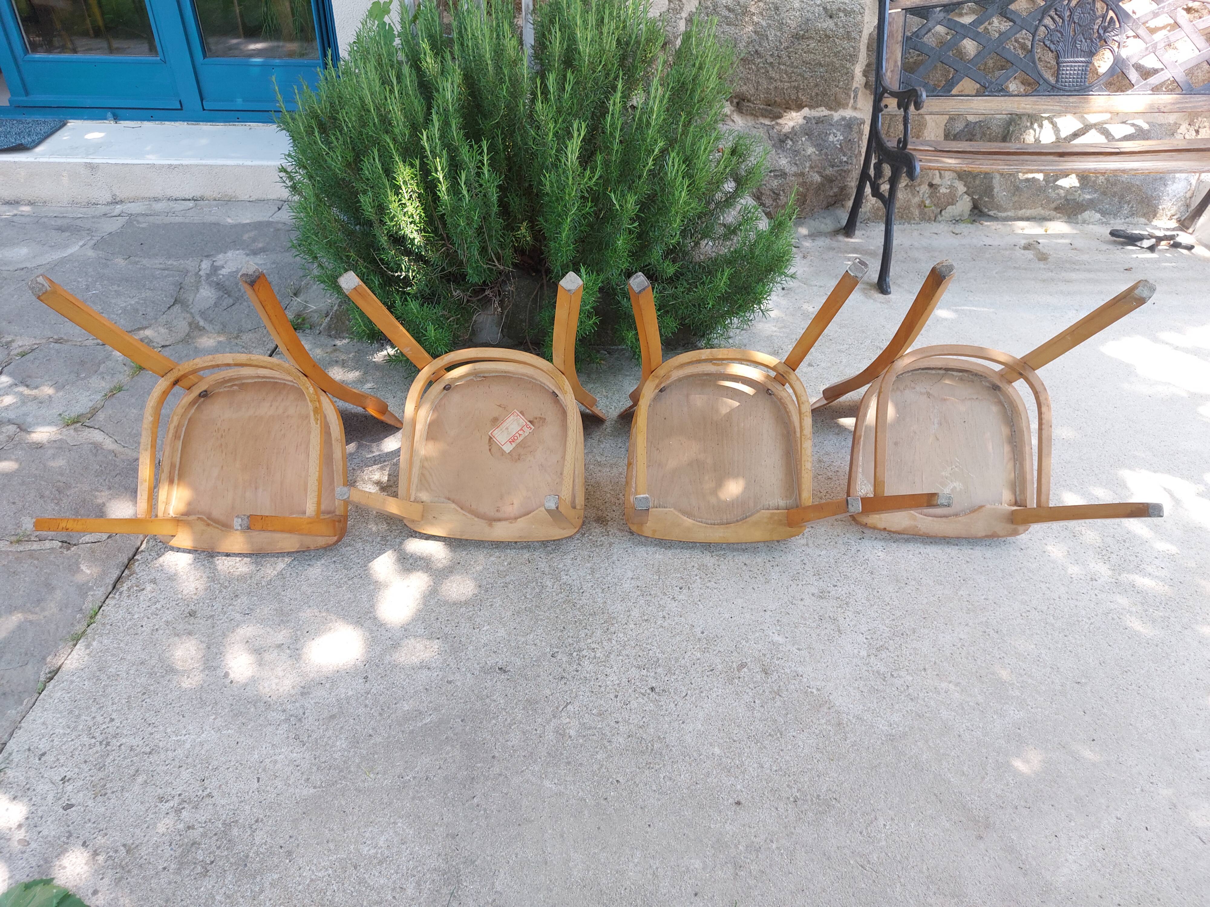 4 bistro chairs, light colour