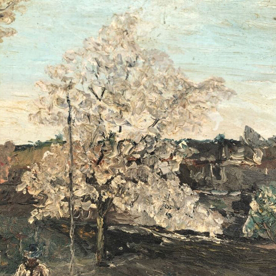 Tableau huile sur toile "La Campagne"