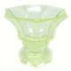 Art Deco vase, uranium glass, Poland, 1930s