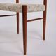 Set of six dining chairs - teak & light upholstery - Henry W. Klein - Bramin - 1960s