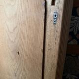 Parisian Art Deco style wardrobe in solid raw oak, 1950