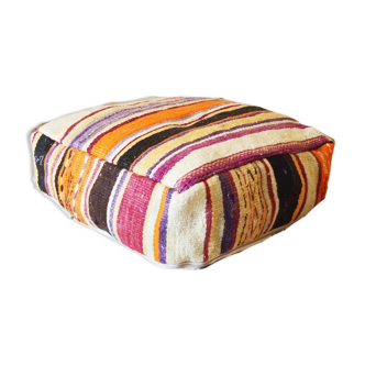 Pouf tapis berbère marocain d'automne