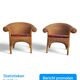2 x rattan  arm chairs 1980s with original upholstery