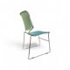 10 chaises empilables Matrix Krueger de design mid-century par Thomas Tolleson / vert menthe / États-Unis années 1970