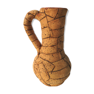 Vase / Carafe / pitcher vintage terracotta and cork
