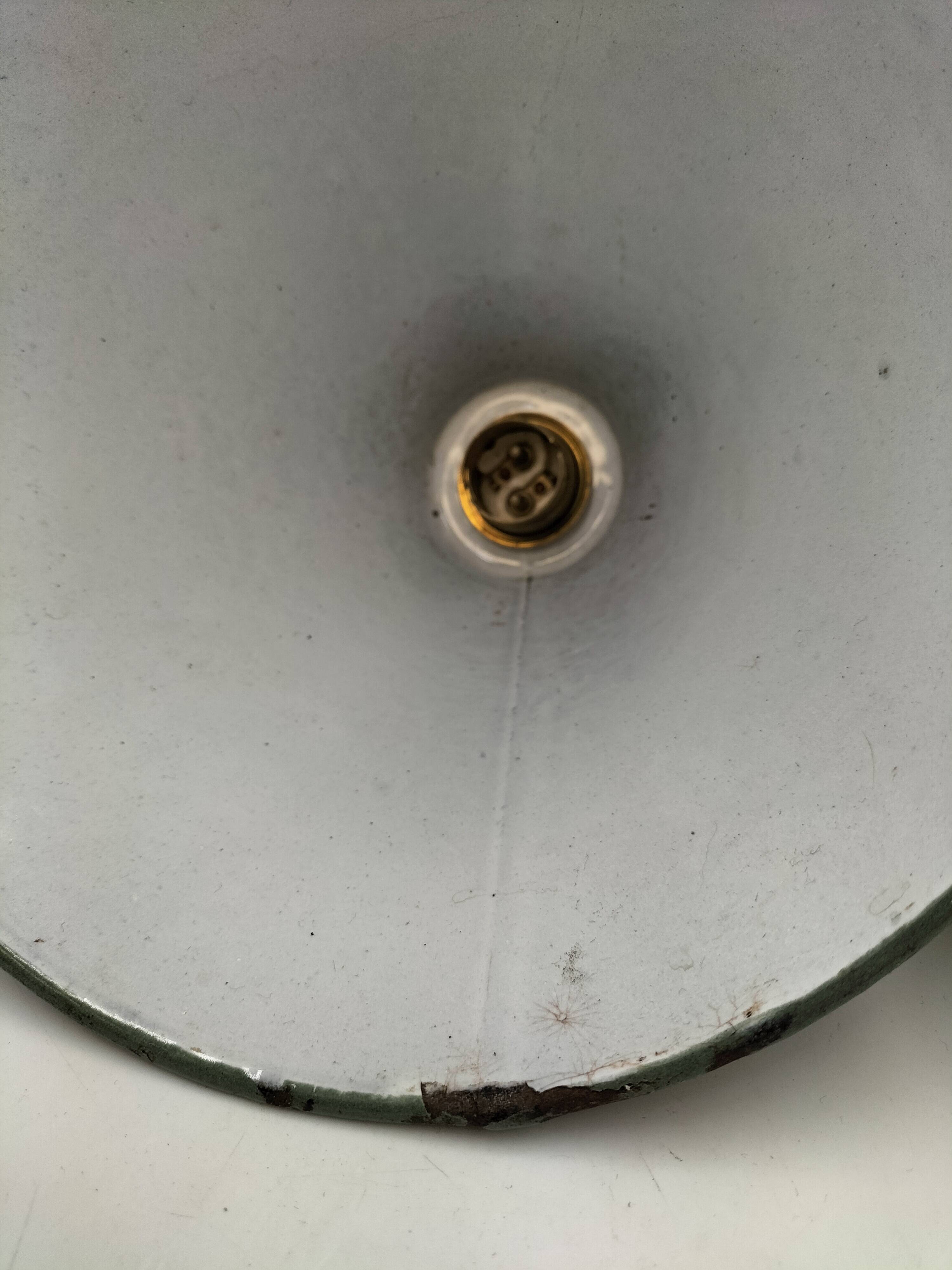 Enamelled sheet metal cone pendants