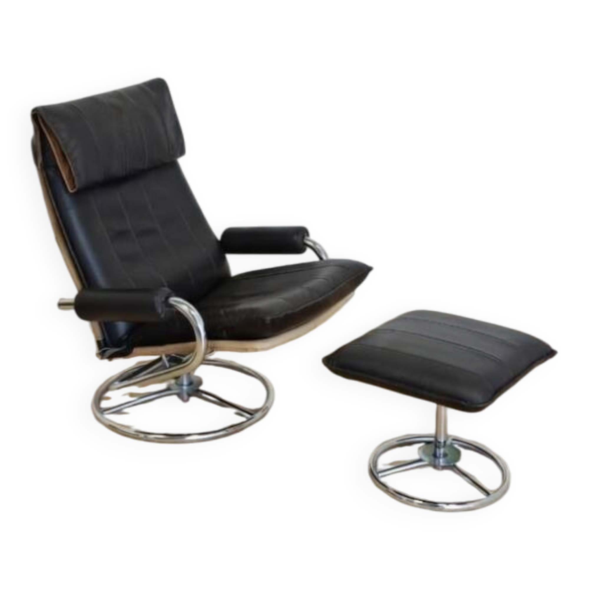 Leather ottoman chair