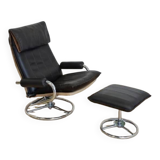 Leather ottoman chair