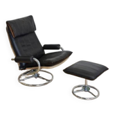 Leather ottoman chair