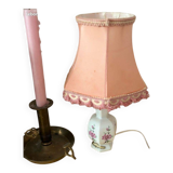Lampe porcelaine vintage / objet ancien