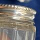 Individual salt shakers in 800 silver with two hallmarks and fluted crystal