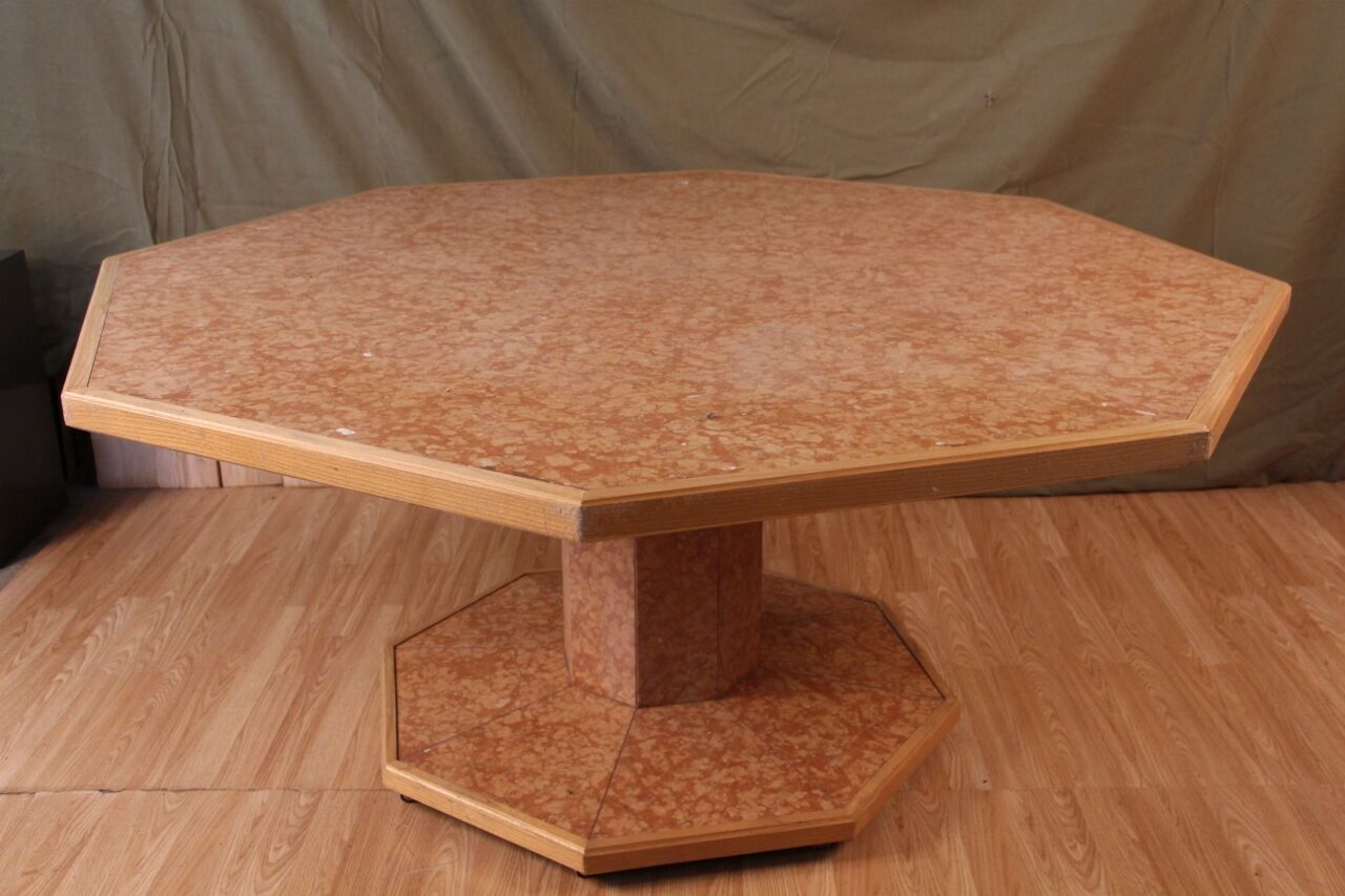 Marble veneer dining table