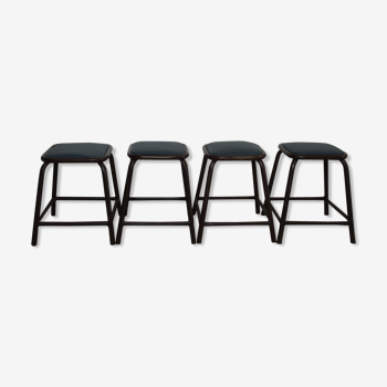 Lot of 4 industrial stools