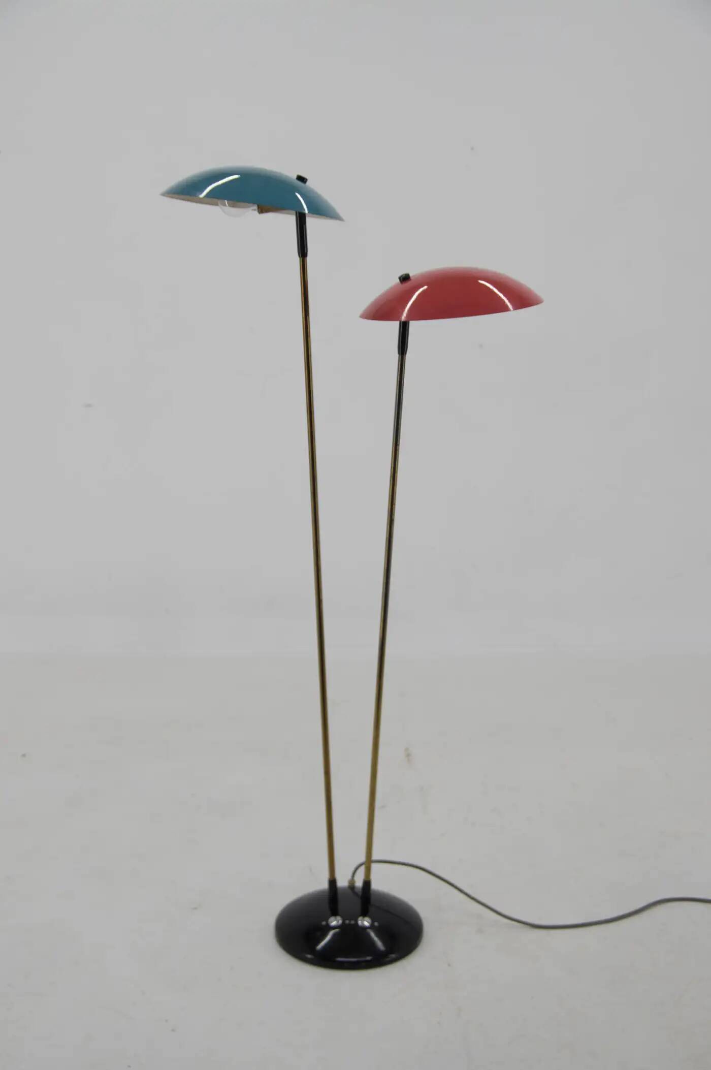 Lampe de sol mid-century par Drukov, années 1960.