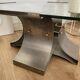Table basse en chrome et verre François Monnet pour Kappa, 1970