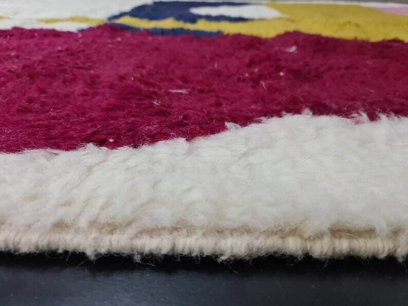 Tapis en laine pure fait main traditionnelle taille 150 x 250 cm