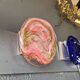 Pink veined blown Murano glass wall light, 1970s