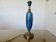 Blue and bronze crackle ceramic lamp