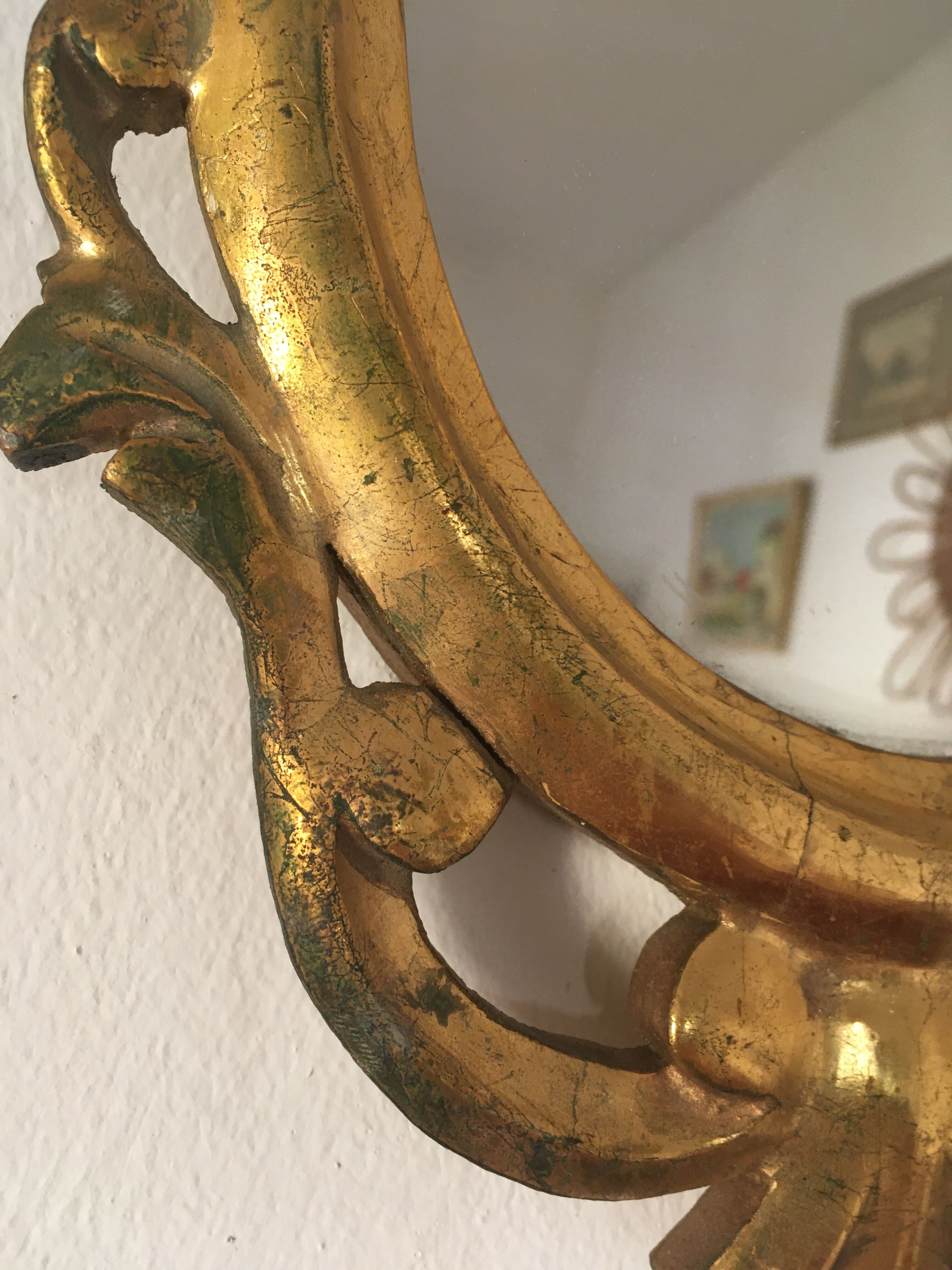 Baroque mirror gilded wood.