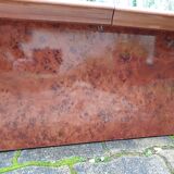 Elm burl cocktail coffee table