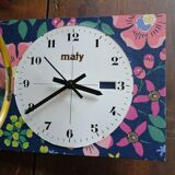 Vintage clock, "Maty Fleurs" wall clock