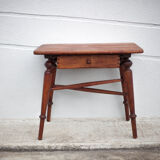 wooden coffee table with drawer, side table, bedside table, vintage end of sofa