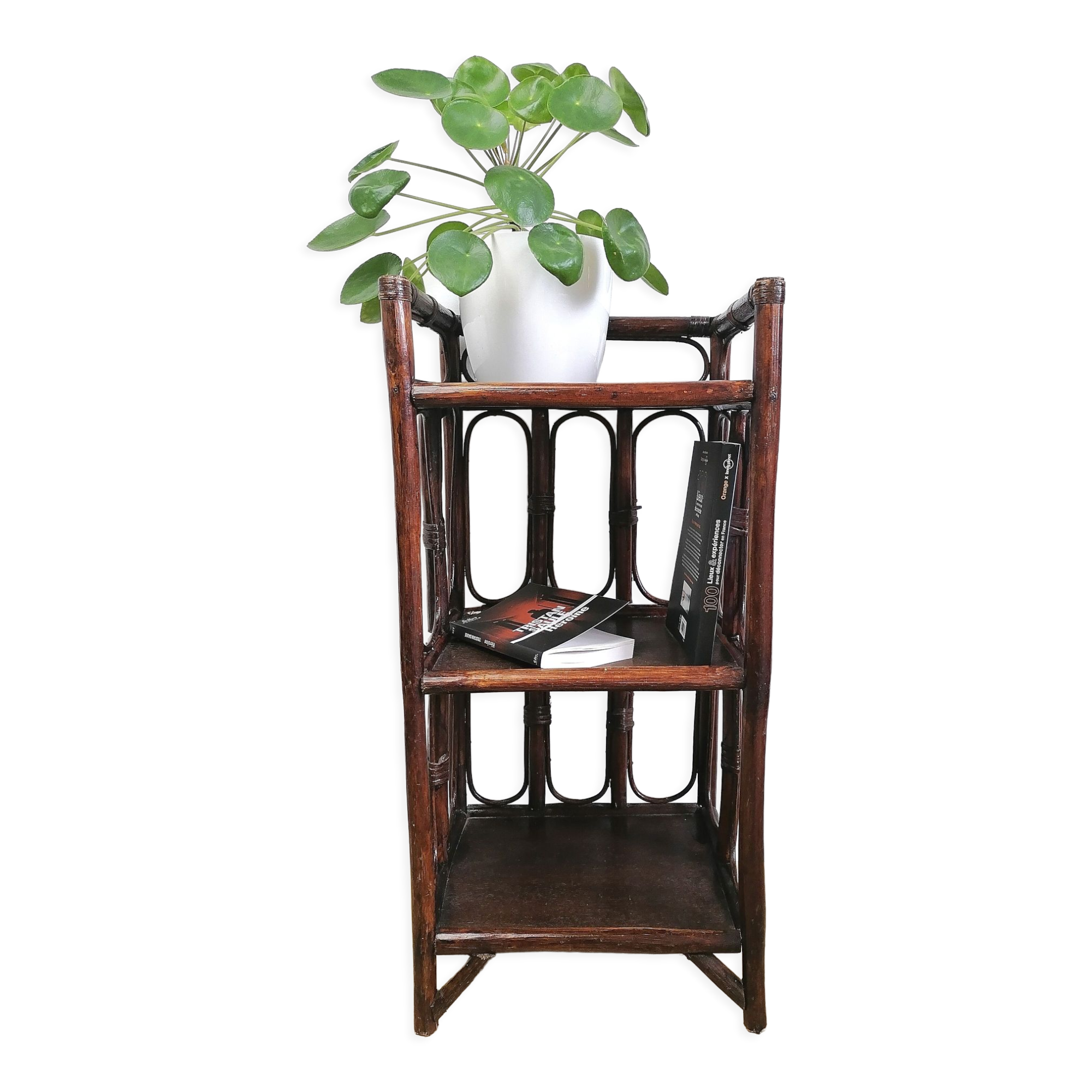 Vintage rattan shelf