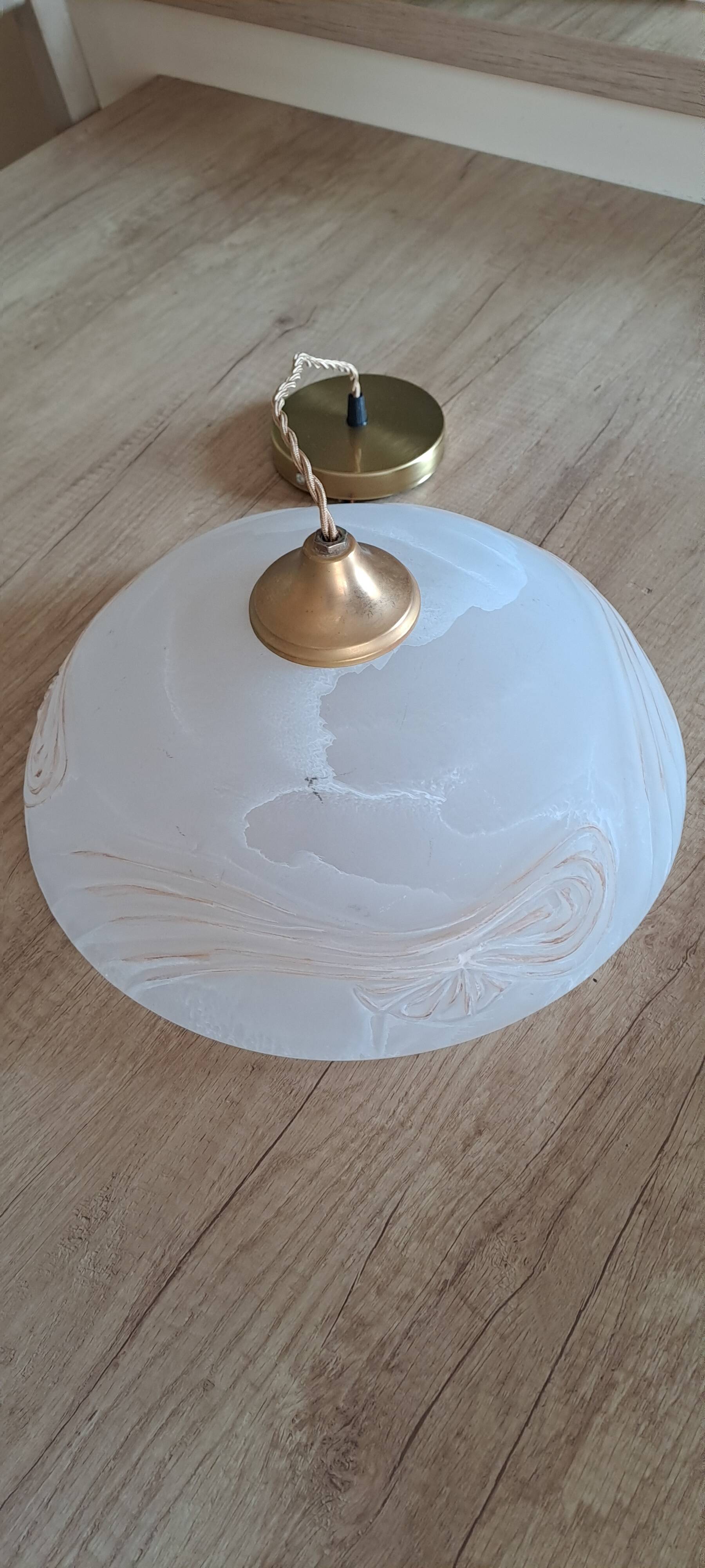 Alabaster brass chandelier