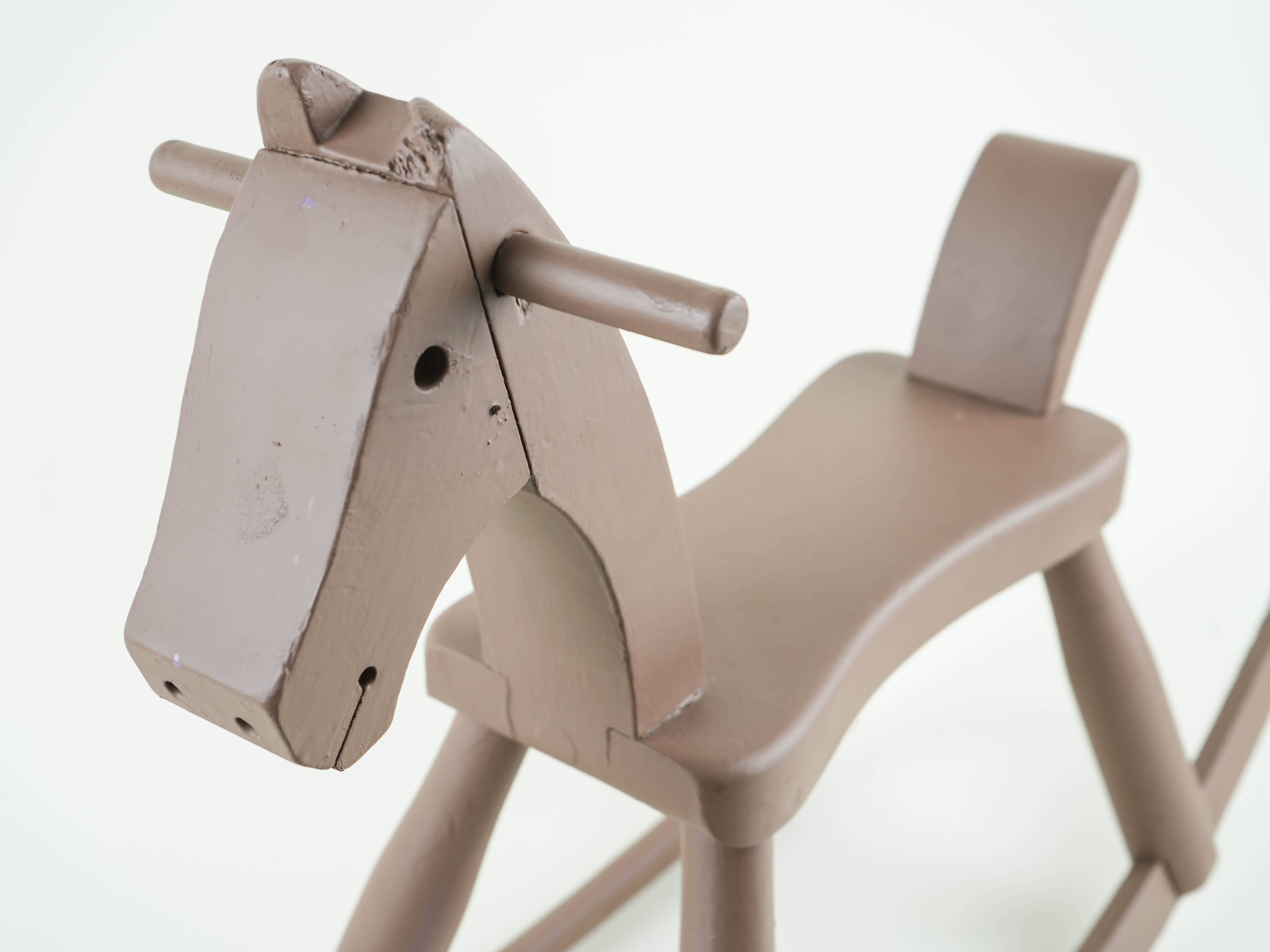 Kay Bojesen wooden rocking horse, Danish design toy from the 1970s