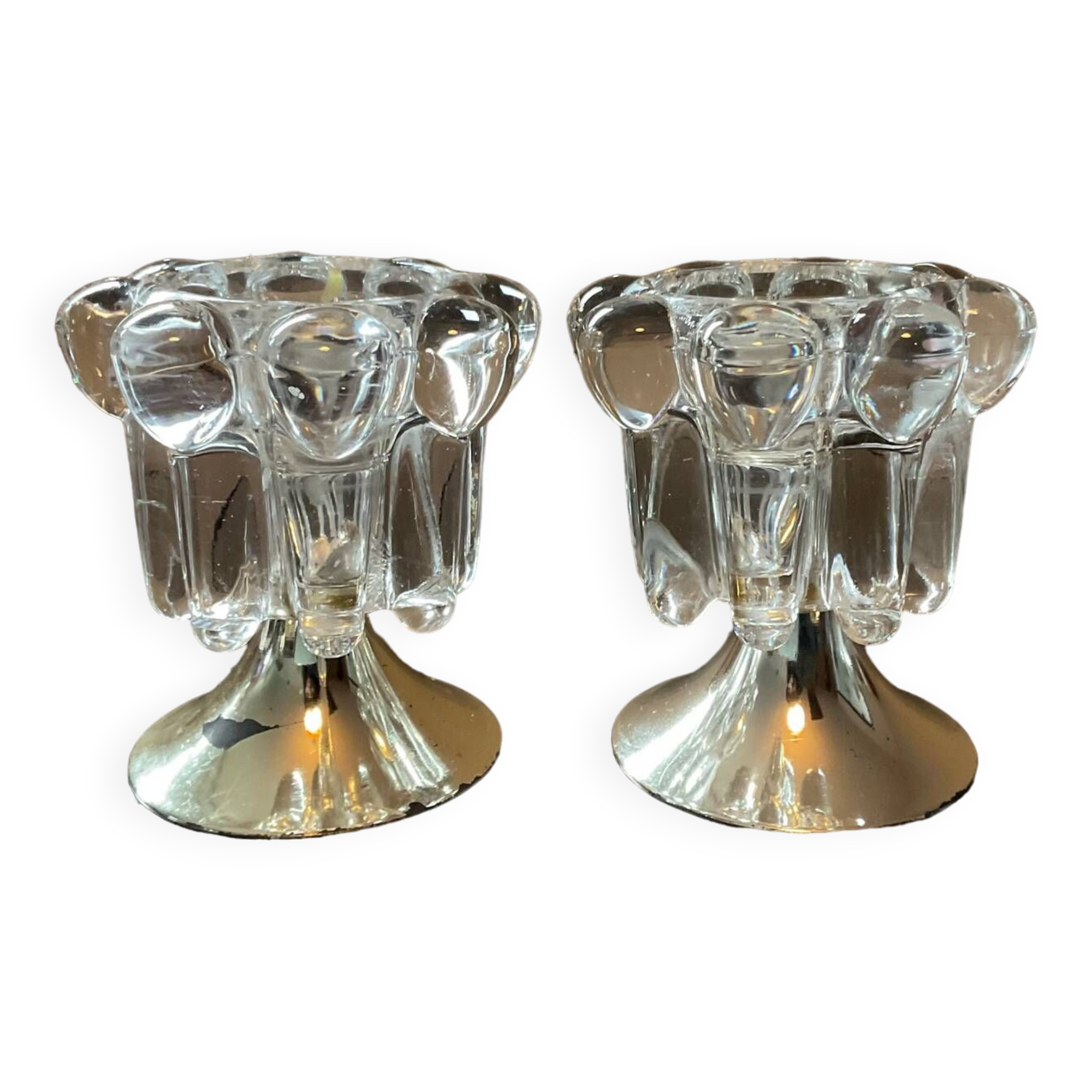 Pair of vintage 70s candlesticks