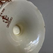 Compotier à godrons en faience de Clairfontaine 1890 à fleurs