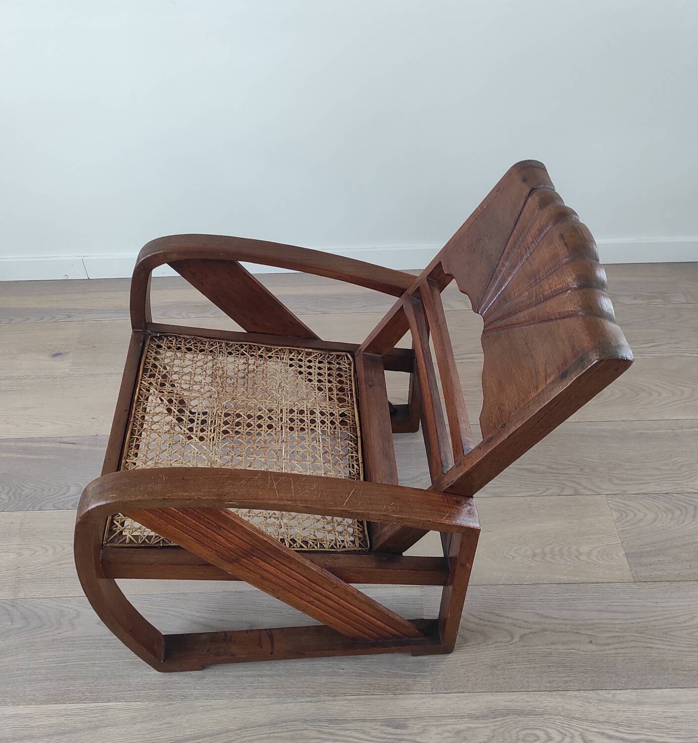 Burmese teak armchair