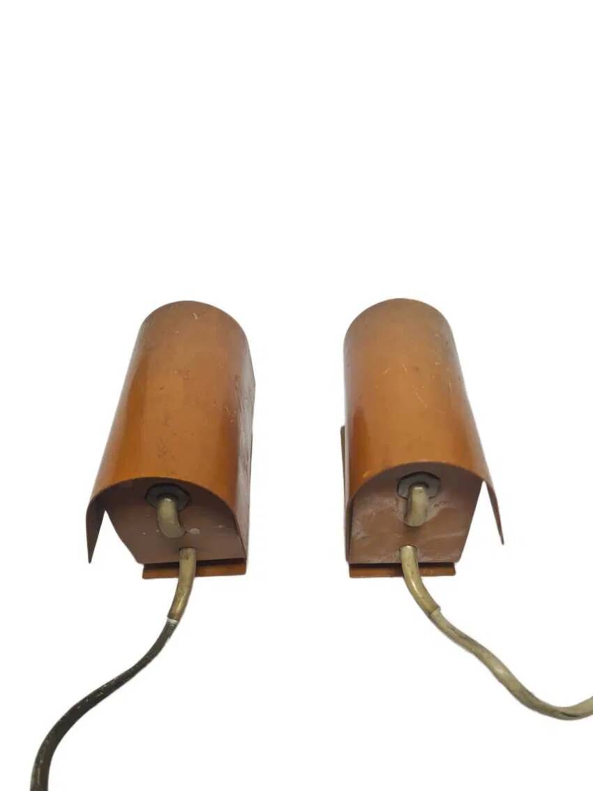 Pair of mid-century wall lamps