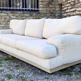 Three seater sofa in ecru wool