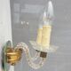 Applique 2 bras verre Murano vintage 1950