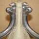 Silver-plated sculpted "Tete a Tete" canapé conversation, antique 19th century.