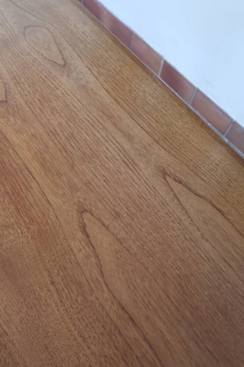 Table à manger scandinave extensible en teck années 60
