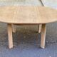 Scandinavian round extendable dining table stripped in oak 1980