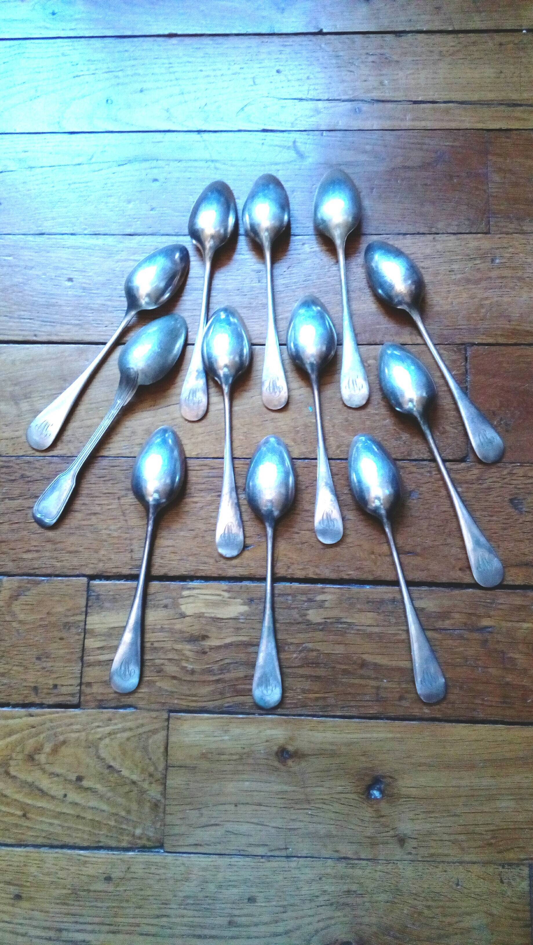 Christofle metal silver cutlery set - 37 pieces