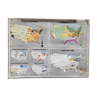 School map representing the United States