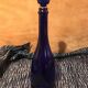 Cobalt blue glass bottle decanter, hermetic cap