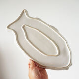 White ceramic fish dish